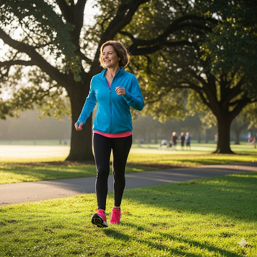 A person exercising outdoors, demonstrating how to lower blood pressure naturally through physical activity.